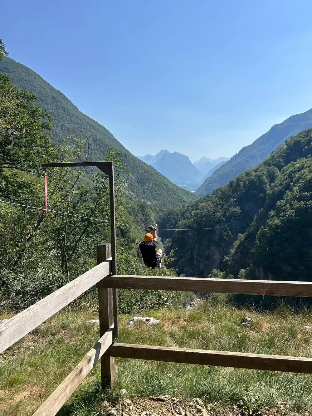 The launch platform looking down the valley