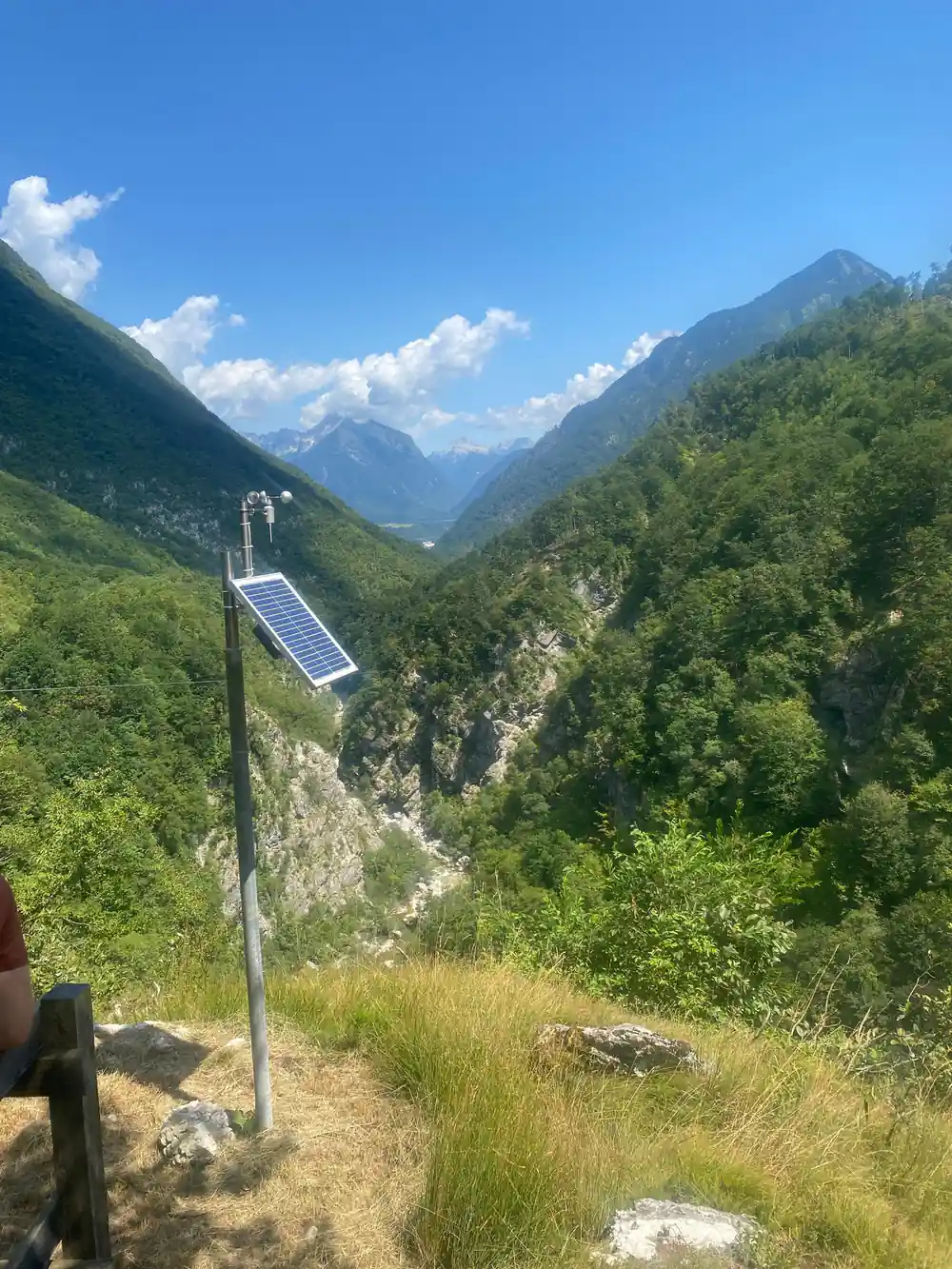 A launch post above the valley